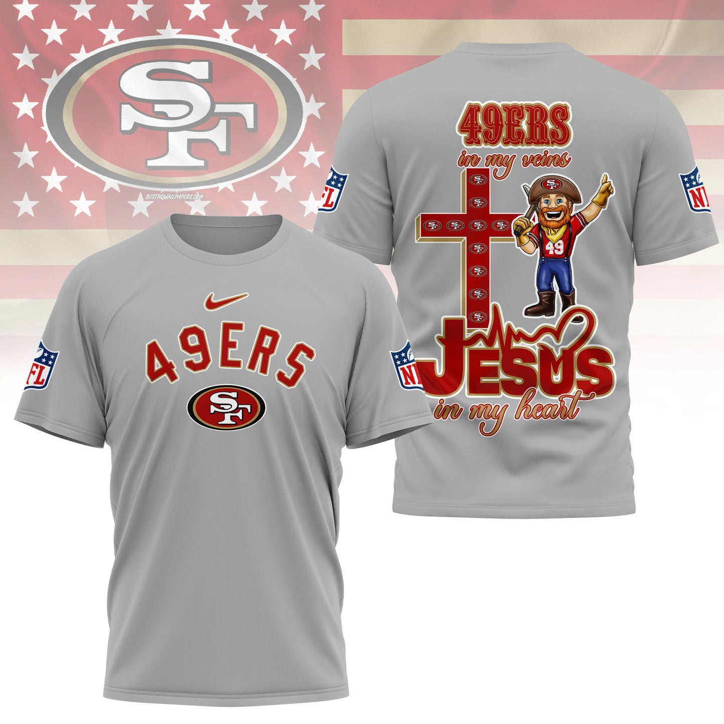 LIMITED EDITION - NEW CUSTOMIZED NFL11 SF49 SAN FRANCISCO 49ERS T-SHIRT | MULTIPLE COLORS AVAILABLE