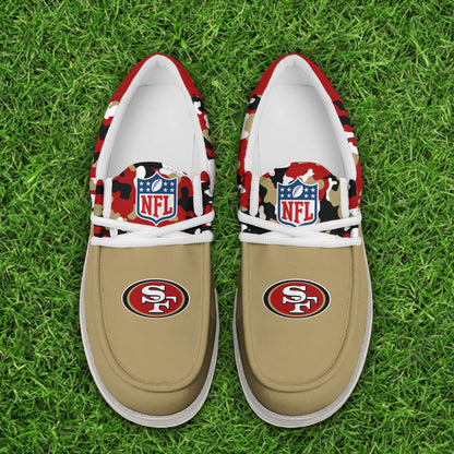 LIMITED EDITION - NEW CUSTOMIZED NFL11 SF49 SAN FRANCISCO 49ERS LOAFER SHOES