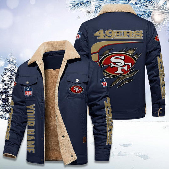 LIMITED EDITION - NEW CUSTOMIZED NFL11 SF49 SAN FRANCISCO 49ERS FLEECE JACKET