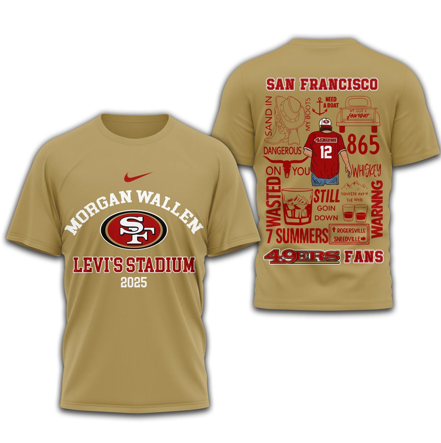 LIMITED EDITION - NEW CUSTOMIZED NFL11 SF49 SAN FRANCISCO 49ERS T-SHIRT | MULTIPLE COLORS AVAILABLE