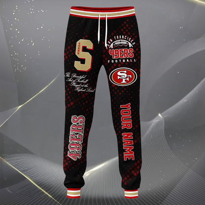 LIMITED EDITION - NEW CUSTOMIZED NFL11 SF49 SAN FRANCISCO 49ERS SATIN VARSITY JACKET & LONG PANTS