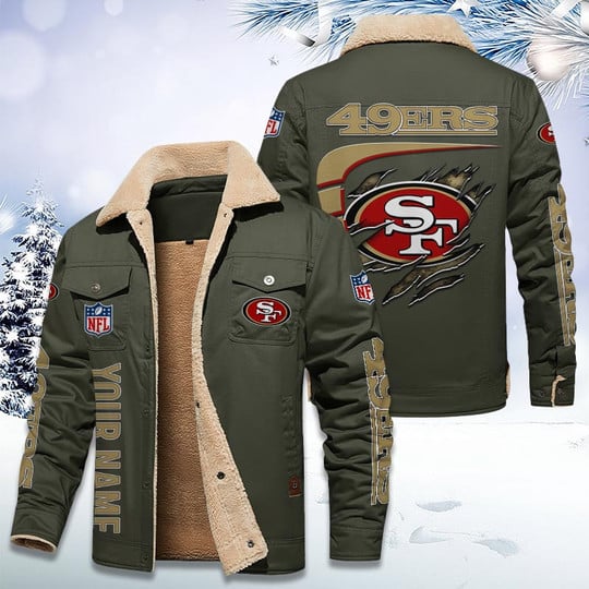 LIMITED EDITION - NEW CUSTOMIZED NFL11 SF49 SAN FRANCISCO 49ERS FLEECE JACKET