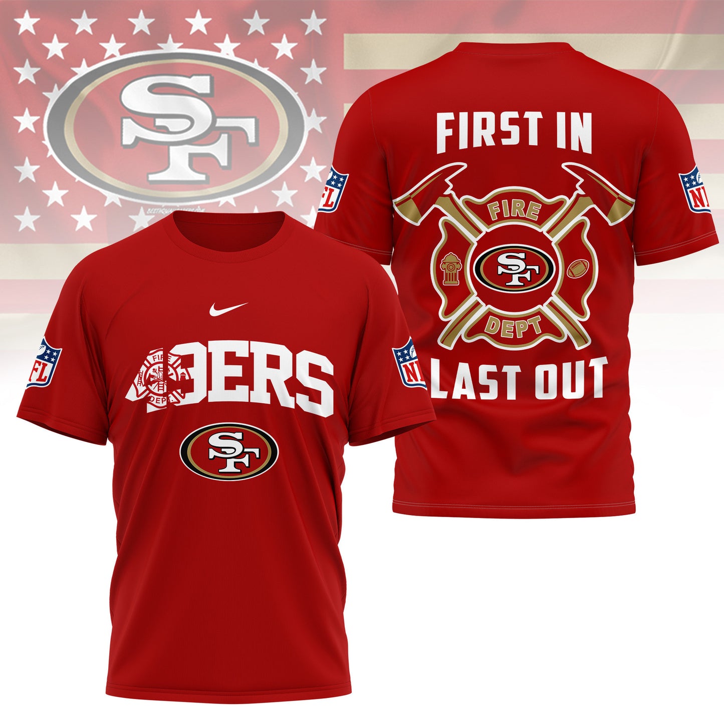LIMITED EDITION - NEW CUSTOMIZED NFL11 SF49 SAN FRANCISCO 49ERS T-SHIRT | MULTIPLE COLORS AVAILABLE