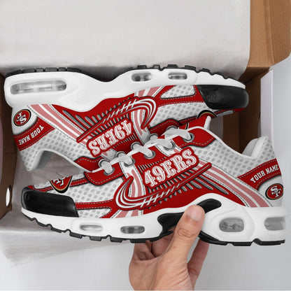 LIMITED EDITION - NEW CUSTOMIZED NFL11 SF49 SAN FRANCISCO 49ERS UNISEX AIR MAX PLUS SNEAKERS