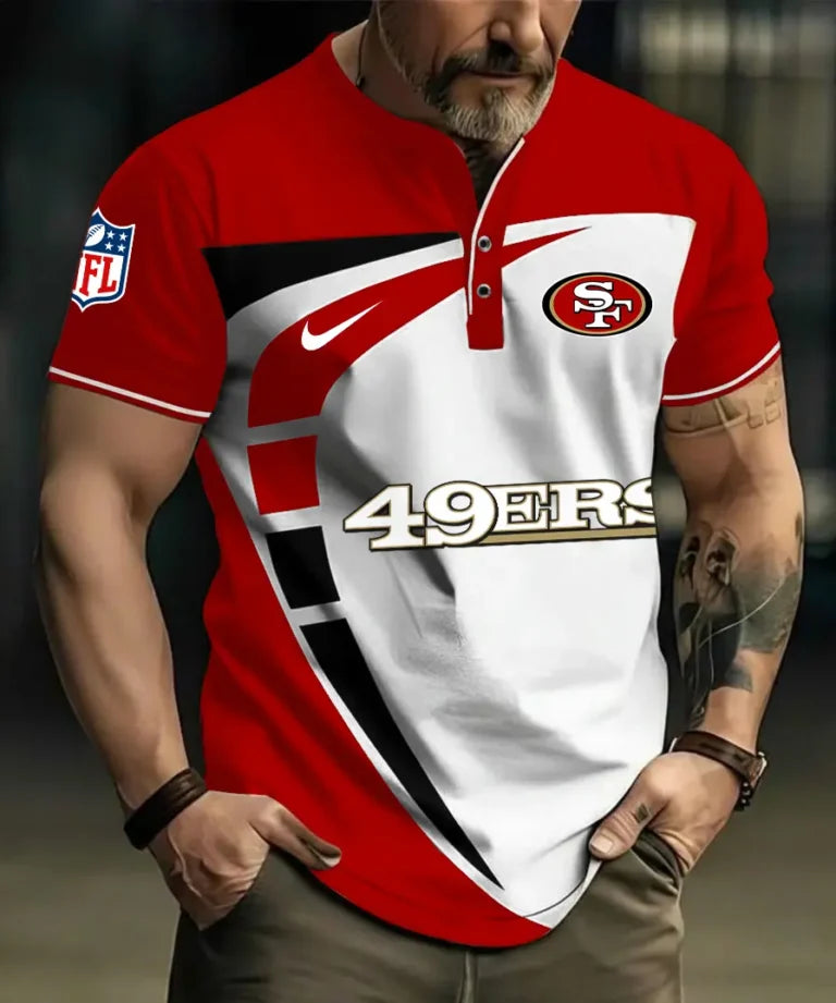 LIMITED EDITION - NEW CUSTOMIZED NFL11 SF49 SAN FRANCISCO 49ERS POLO SHIRT