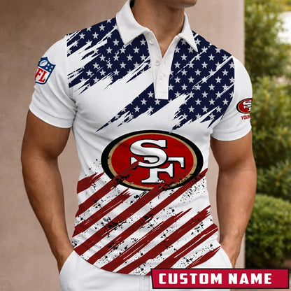 LIMITED EDITION - NEW CUSTOMIZED NFL11 SF49 SAN FRANCISCO 49ERS POLO SHIRT