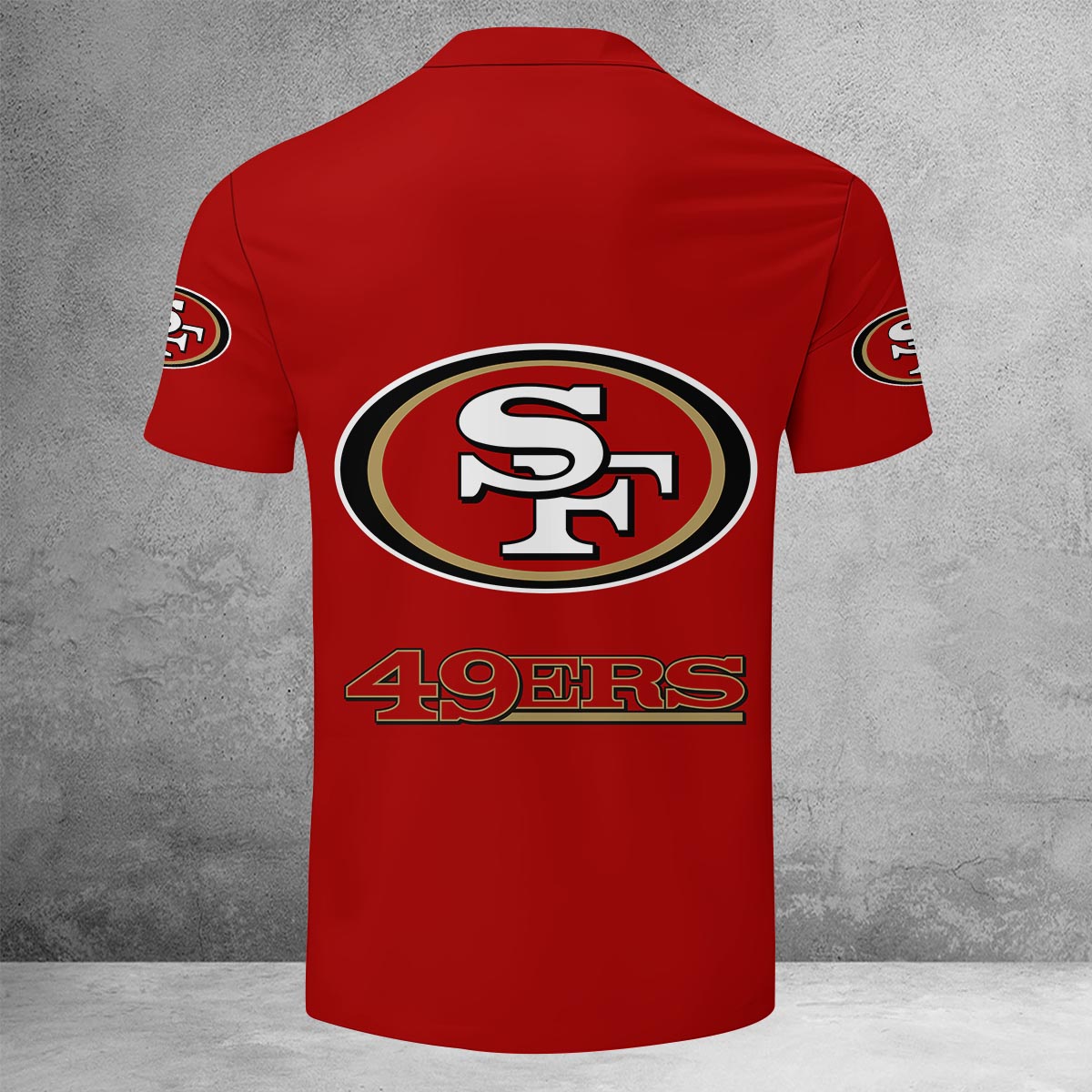 LIMITED EDITION - NEW CUSTOMIZED NFL11 SF49 SAN FRANCISCO 49ERS ZIP POLO SHIRT