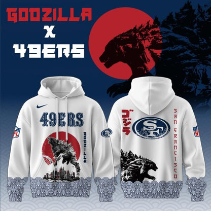 LIMITED EDITION - NEW CUSTOMIZED NFL11 SF49 SAN FRANCISCO 49ERS x GODZILLA T-SHIRT, HOODIE, ZIP HOODIE