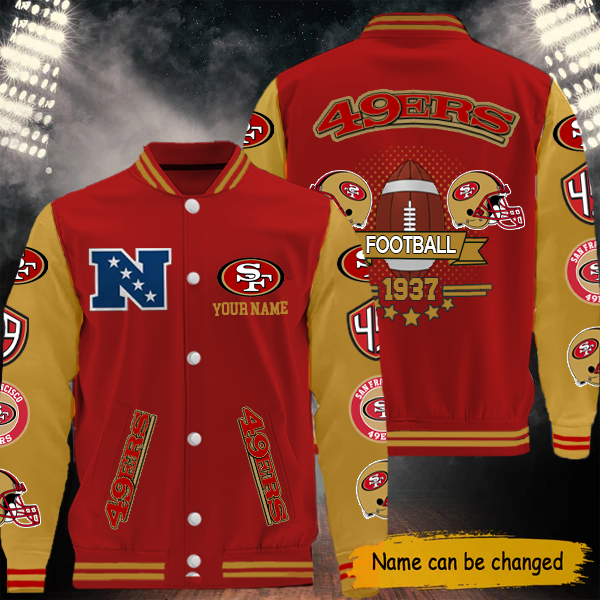 LIMITED EDITION - NEW CUSTOMIZED NFL11 SF49 SAN FRANCISCO 49ERS BASEBALL JACKET