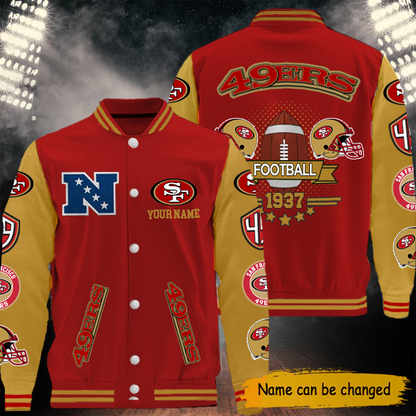 LIMITED EDITION - NEW CUSTOMIZED NFL11 SF49 SAN FRANCISCO 49ERS BASEBALL JACKET