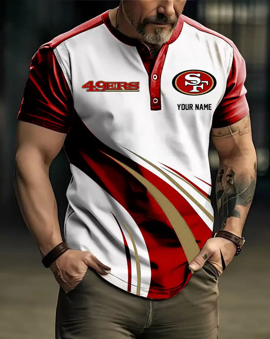 LIMITED EDITION - NEW CUSTOMIZED NFL11 SF49 SAN FRANCISCO 49ERS POLO SHIRT