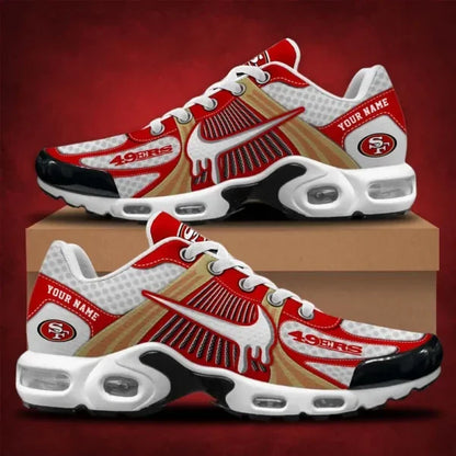 LIMITED EDITION - NEW CUSTOMIZED NFL11 SF49 SAN FRANCISCO 49ERS UNISEX AIR MAX PLUS SNEAKERS