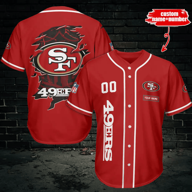 LIMITED EDITION - NEW CUSTOMIZED NFL11 SF49 SAN FRANCISCO 49ERS BASEBALL JERSEY