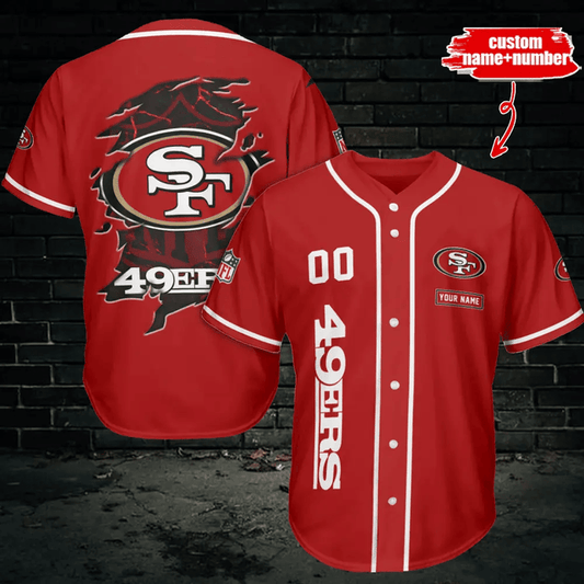 LIMITED EDITION - NEW CUSTOMIZED NFL11 SF49 SAN FRANCISCO 49ERS BASEBALL JERSEY