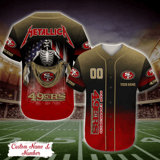 LIMITED EDITION - NEW CUSTOMIZED NFL11 SF49 SAN FRANCISCO 49ERS BASEBALL JERSEY