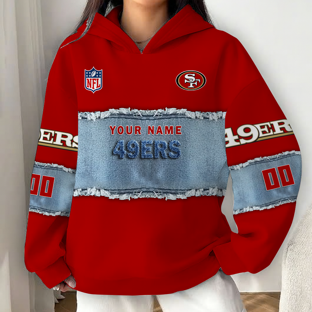 LIMITED EDITION - NEW CUSTOMIZED NFL11 SF49 SAN FRANCISCO 49ERS UNISEX HOODIE