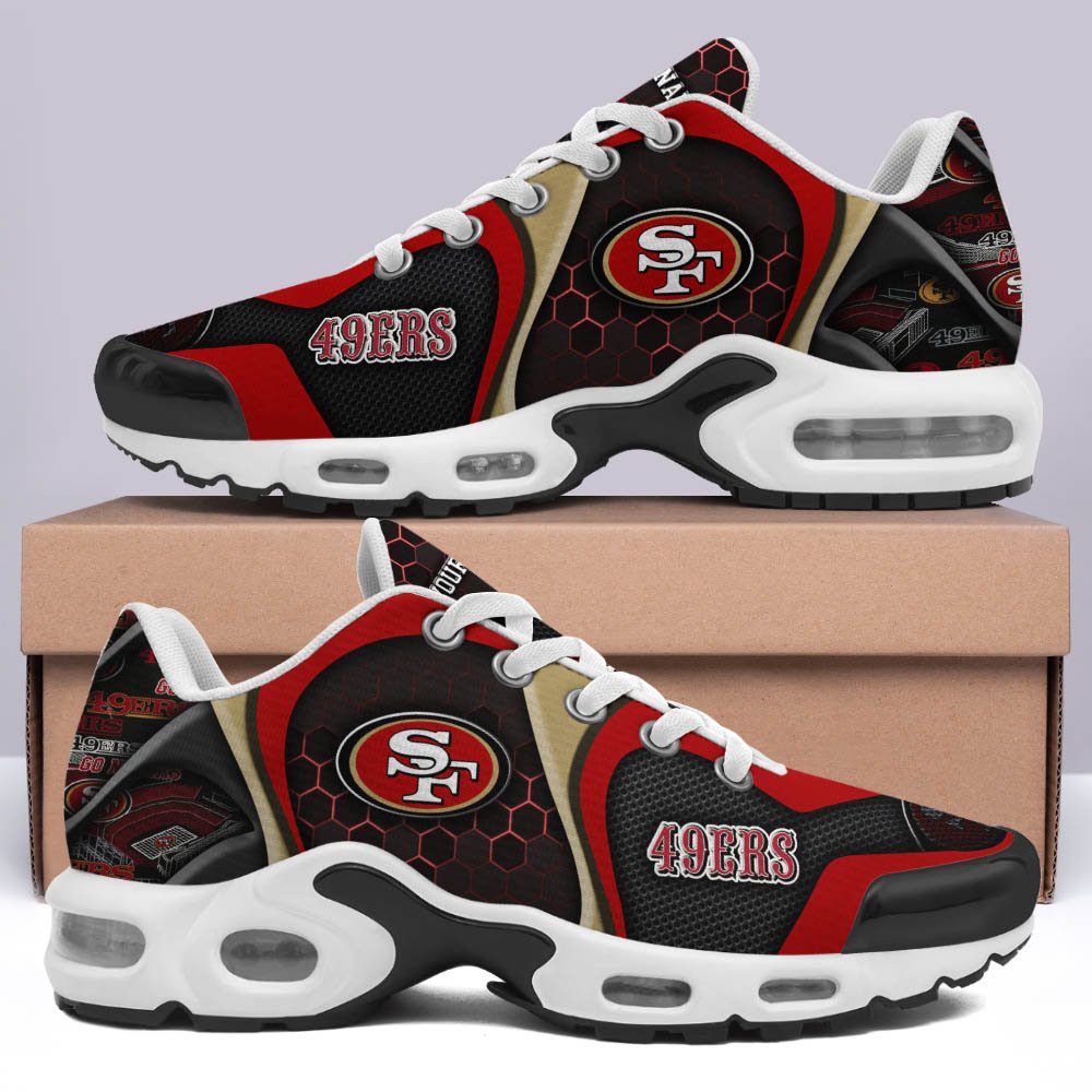 LIMITED EDITION - NEW CUSTOMIZED NFL11 SF49 SAN FRANCISCO 49ERS UNISEX AIR MAX PLUS SNEAKERS