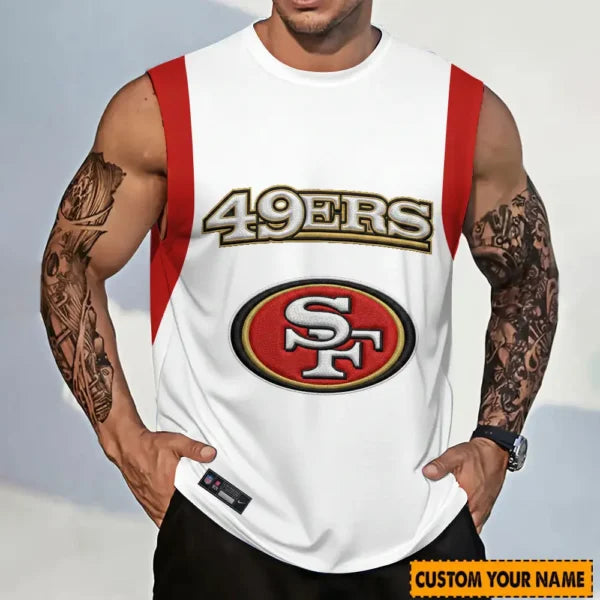 LIMITED EDITION - NEW CUSTOMIZED NFL11 SF49 SAN FRANCISCO 49ERS TANKTOP & GYM SHIRT