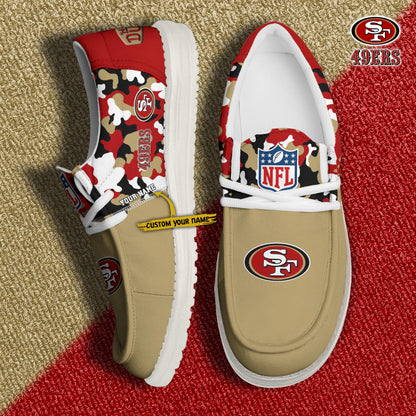 LIMITED EDITION - NEW CUSTOMIZED NFL11 SF49 SAN FRANCISCO 49ERS LOAFER SHOES