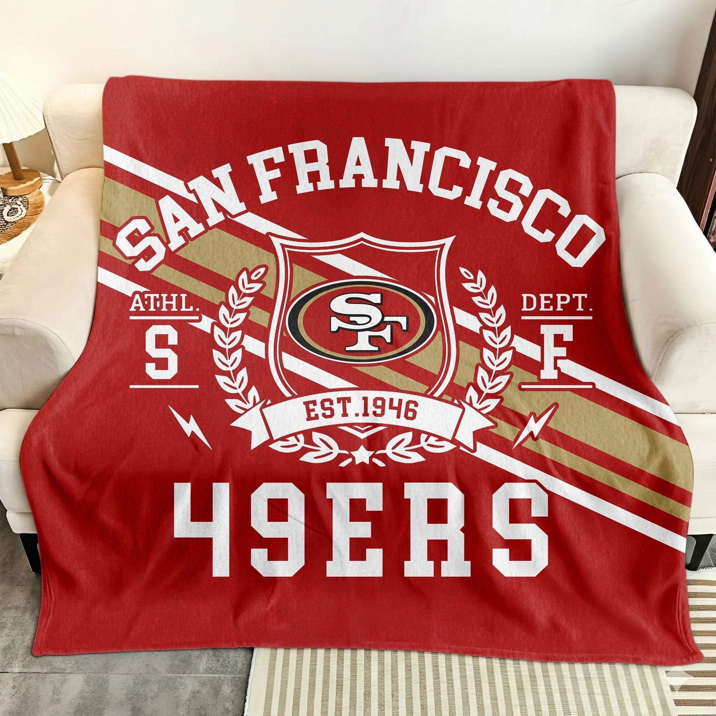 LIMITED EDITION - NEW CUSTOMIZED NFL11 SF49 SAN FRANCISCO 49ERS NORMAL & FLEECE BLANKET