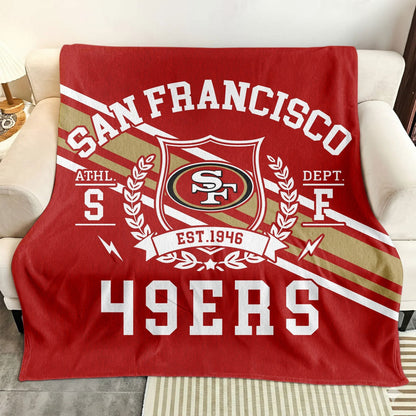 LIMITED EDITION - NEW CUSTOMIZED NFL11 SF49 SAN FRANCISCO 49ERS NORMAL & FLEECE BLANKET