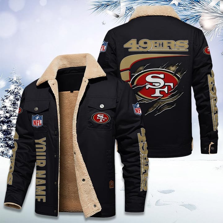 LIMITED EDITION - NEW CUSTOMIZED NFL11 SF49 SAN FRANCISCO 49ERS FLEECE JACKET