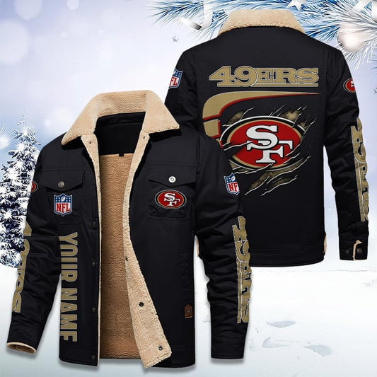 LIMITED EDITION - NEW CUSTOMIZED NFL11 SF49 SAN FRANCISCO 49ERS FLEECE JACKET