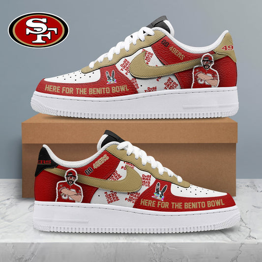 LIMITED EDITION - NEW CUSTOMIZED NFL11 SF49 SAN FRANCISCO 49ERS SUPER BOWL HALFTIME SHOW AF1 SHOES