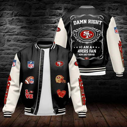 LIMITED EDITION - NEW CUSTOMIZED NFL11 SF49 SAN FRANCISCO 49ERS LEATHER BOMBER JACKET