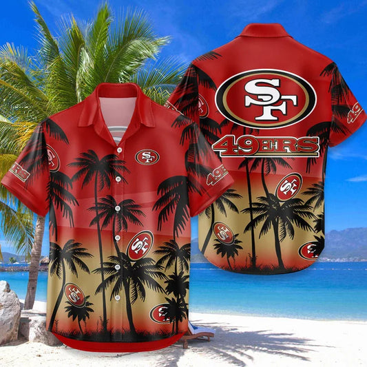 LIMITED EDITION - NEW CUSTOMIZED NFL11 SF49 SAN FRANCISCO 49ERS UNISEX HAWAIIAN SHIRT & SHORTS SET