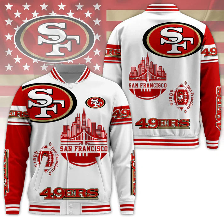 LIMITED EDITION - NEW CUSTOMIZED NFL11 SF49 SAN FRANCISCO 49ERS BASEBALL JACKET