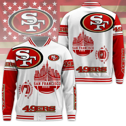 LIMITED EDITION - NEW CUSTOMIZED NFL11 SF49 SAN FRANCISCO 49ERS BASEBALL JACKET
