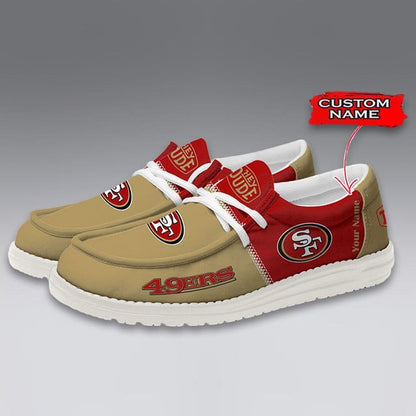 LIMITED EDITION - NEW CUSTOMIZED NFL11 SF49 SAN FRANCISCO 49ERS LOAFER SHOES