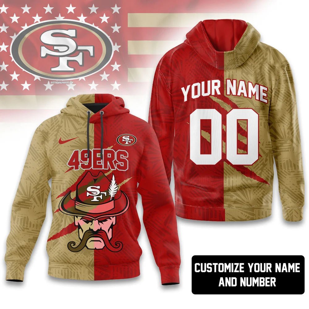 LIMITED EDITION - NEW CUSTOMIZED NFL11 SF49 SAN FRANCISCO 49ERS T-SHIRT, HOODIE, ZIP HOODIE