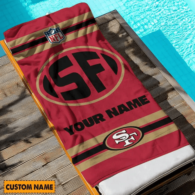 LIMITED EDITION - NEW CUSTOMIZED NFL11 SF49 SAN FRANCISCO 49ERS BEACH & BATH TOWEL (KIDS & ADULTS)