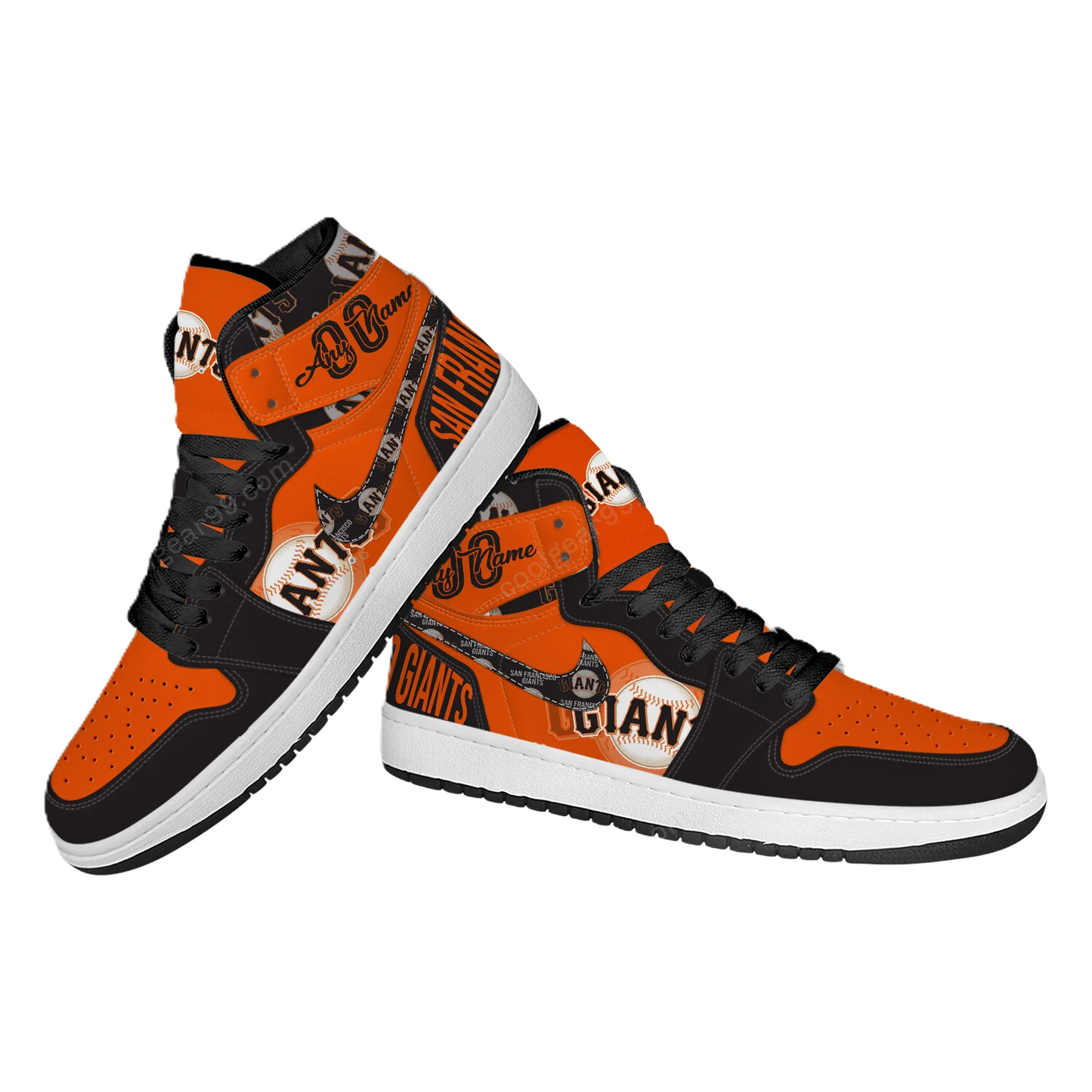 LIMITED EDITION - NEW CUSTOMIZED MLB06 SF GIANTS AIR JORDAN SNEAKERS