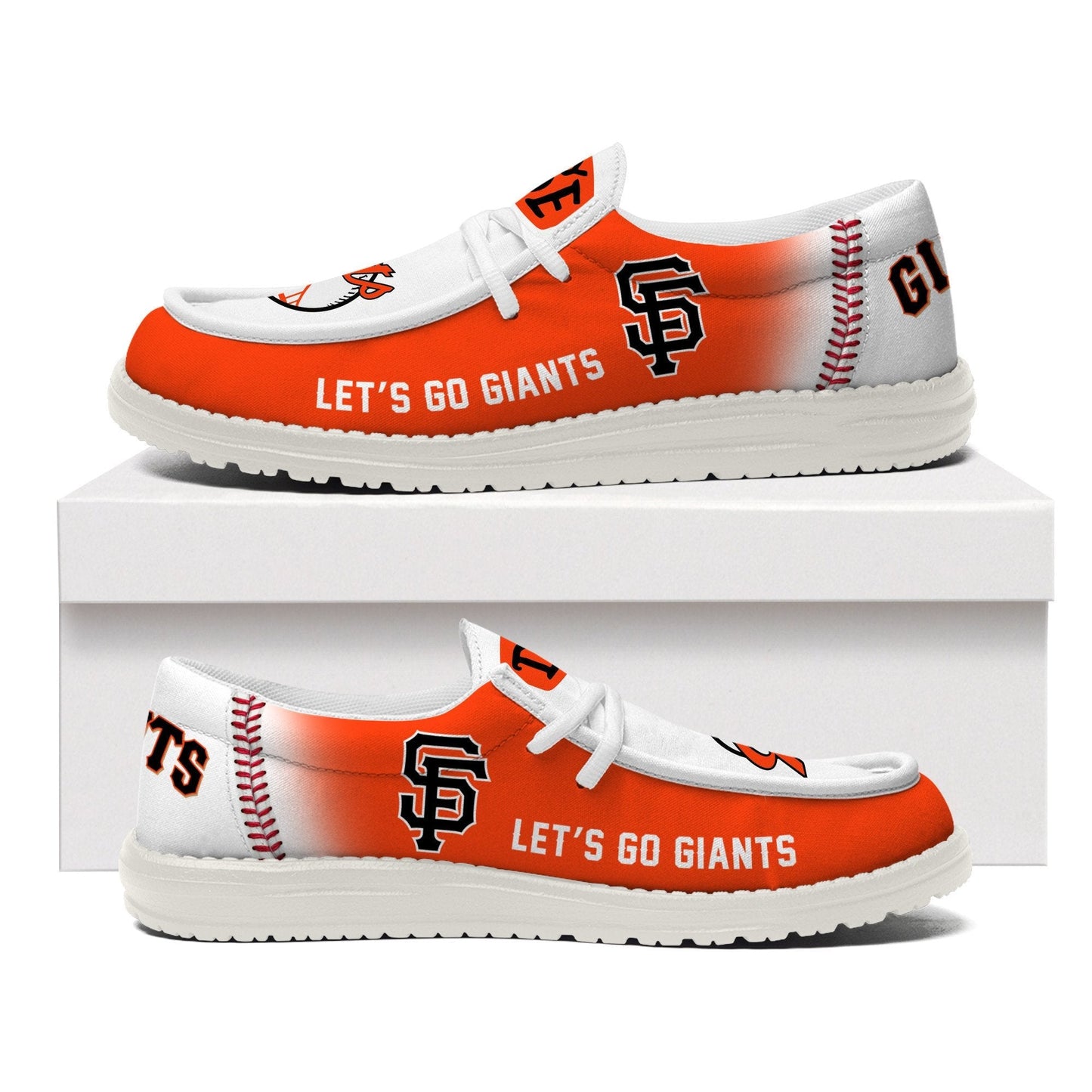 LIMITED EDITION - NEW CUSTOMIZED MLB06 SFG SAN FRANCISCO GIANTS LOAFER SHOES