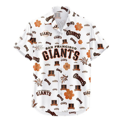 LIMITED EDITION - NEW CUSTOMIZED MLB06 SFG SAN FRANCISCO GIANTS UNISEX HAWAIIAN SHIRT & SHORTS SET