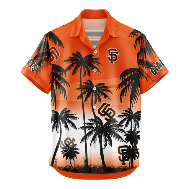 LIMITED EDITION - NEW CUSTOMIZED MLB06 SFG SAN FRANCISCO GIANTS UNISEX HAWAIIAN SHIRT & SHORTS SET