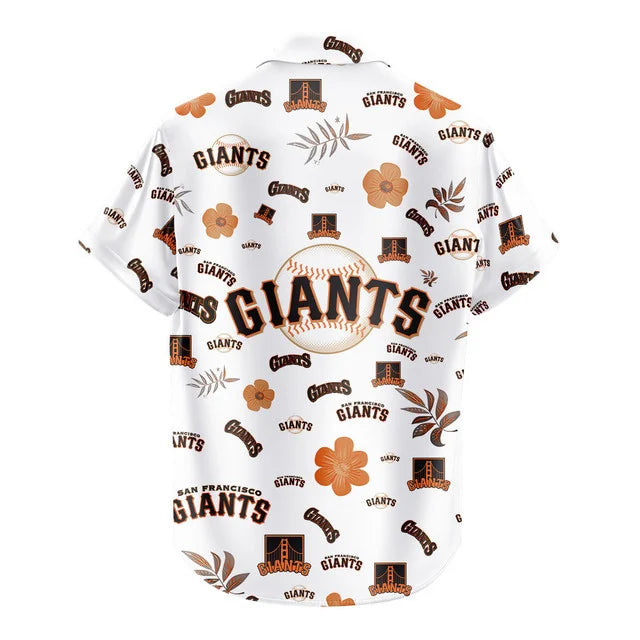 LIMITED EDITION - NEW CUSTOMIZED MLB06 SFG SAN FRANCISCO GIANTS UNISEX HAWAIIAN SHIRT & SHORTS SET