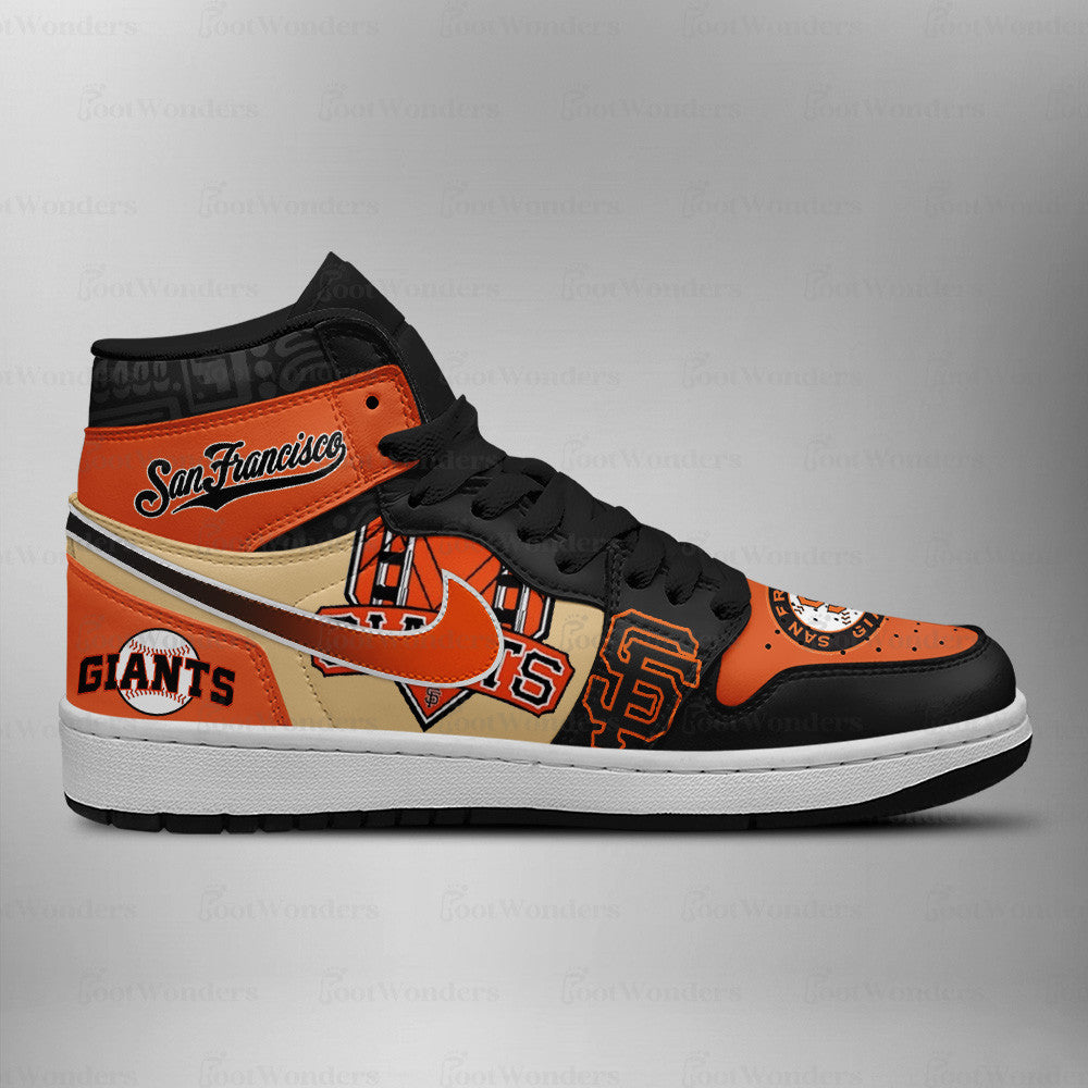 LIMITED EDITION - NEW CUSTOMIZED MLB06 SFG SAN FRANCISCO GIANTS AIR JORDAN SNEAKERS