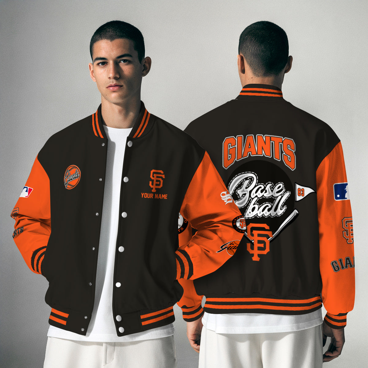 LIMITED EDITION - NEW PREMIUM MLB06 SFG SAN FRANCISCO GIANTS SATIN VARSITY JACKET