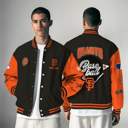 LIMITED EDITION - NEW PREMIUM MLB06 SFG SAN FRANCISCO GIANTS SATIN VARSITY JACKET