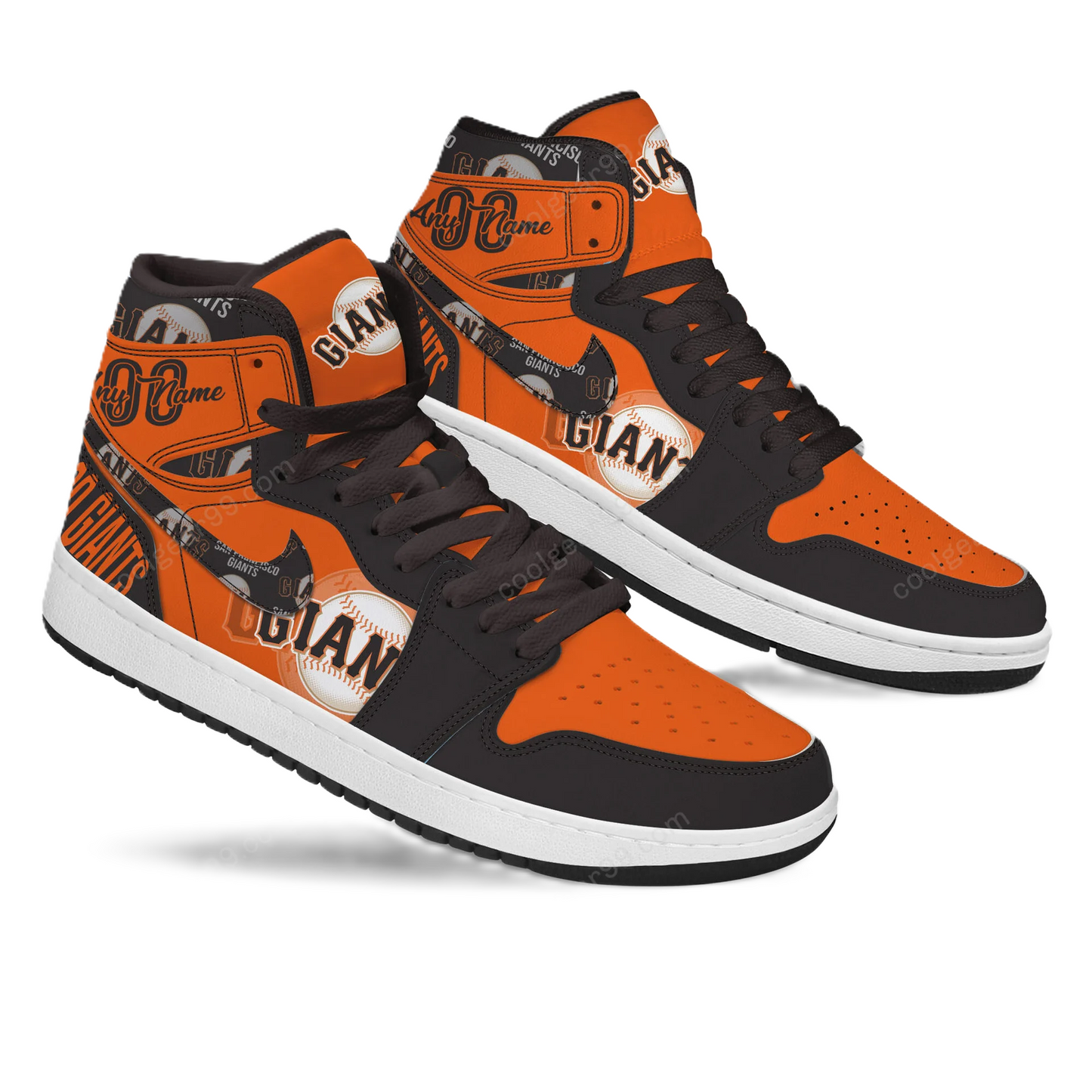 LIMITED EDITION - NEW CUSTOMIZED MLB06 SF GIANTS AIR JORDAN SNEAKERS