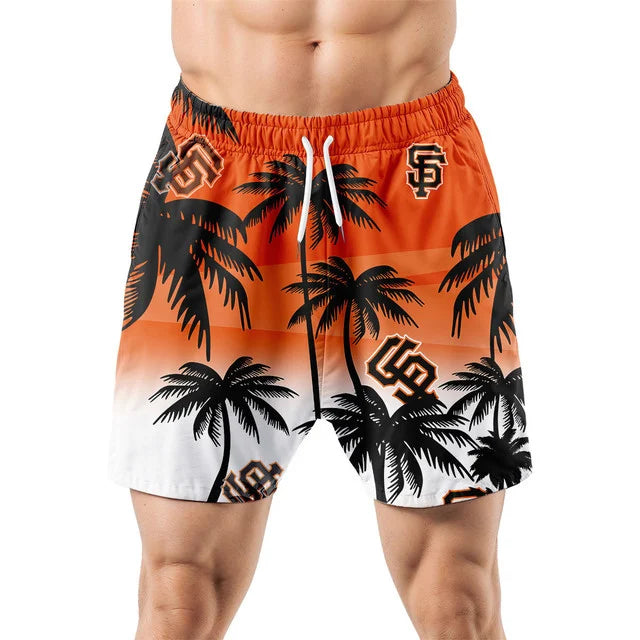 LIMITED EDITION - NEW CUSTOMIZED MLB06 SFG SAN FRANCISCO GIANTS UNISEX HAWAIIAN SHIRT & SHORTS SET