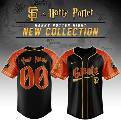 LIMITED EDITION - NEW CUSTOMIZED MLB06 SFG SAN FRANCISCO GIANTS x HARRY POTTER BASEBALL JERSEY