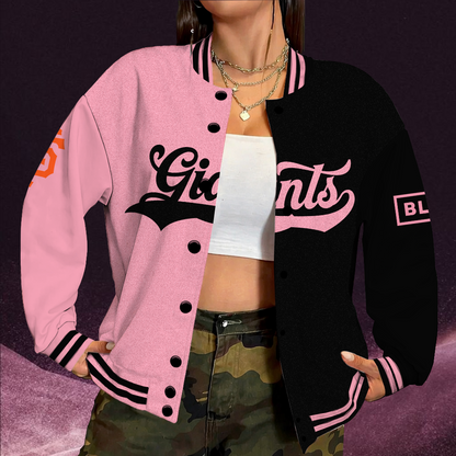 LIMITED EDITION - NEW CUSTOMIZED MLB06 SFG SAN FRANCISCO GIANTS SATIN VARSITY & BASEBALL JACKET