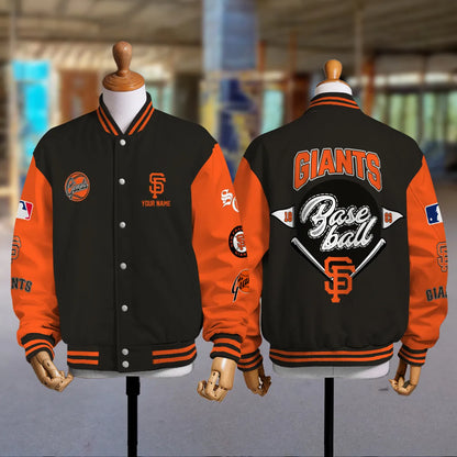 LIMITED EDITION - NEW PREMIUM MLB06 SFG SAN FRANCISCO GIANTS SATIN VARSITY JACKET