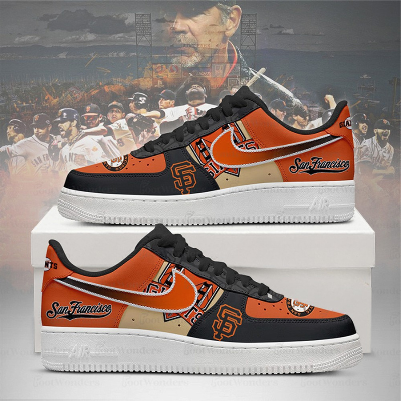 LIMITED EDITION - NEW CUSTOMIZED MLB06 SF GIANTS AF1 SHOES