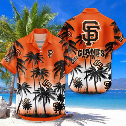 LIMITED EDITION - NEW CUSTOMIZED MLB06 SFG SAN FRANCISCO GIANTS UNISEX HAWAIIAN SHIRT & SHORTS SET